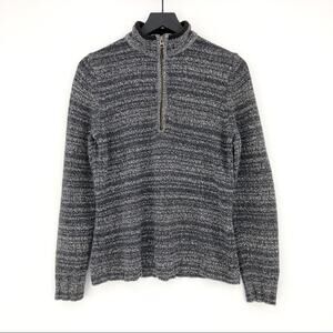 WOOLRICH 1/4 Zip Knit Pullover Grey M